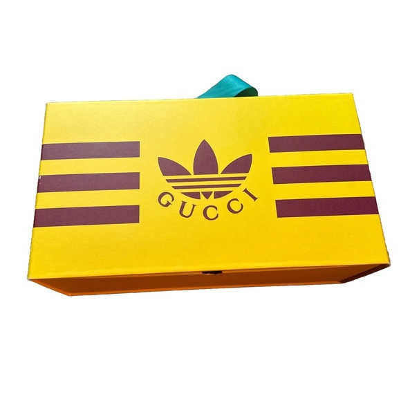 GUCCI X ADIDAS Women's White Leather GG Monogram Platform Clogs Shoes EU 38 - Picture 5 of 6